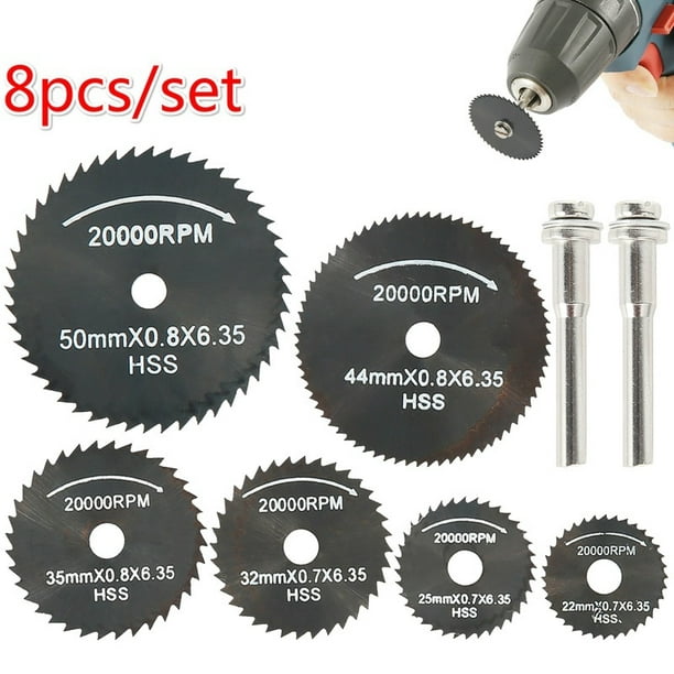 HSS Saw Disc Wheel Cutting Blades For Drills Rotary Tools and Mandrel 